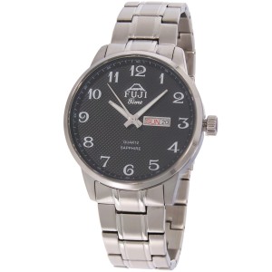 FUJI Time M7133QS - BLACK - Męski - Zegarek kwarcowy na bransolecie
