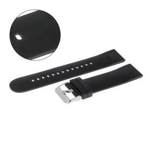 PACIFIC U03-S - CZARNY - 18mm - Silikonowy pasek do zegarka