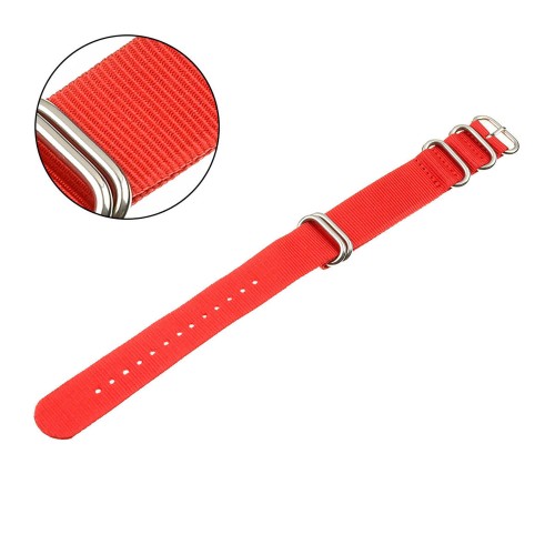 PACIFIC N01-S - Czerwony - 22mm - Nylonowy pasek do zegarka