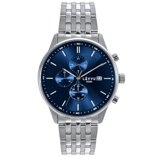 LAVVU LWM0250 - Ystad Chrono Blue - Męski - Zegarek na bransolecie