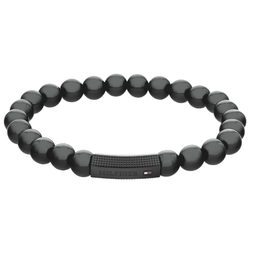 TOMMY HILFIGER 2790581 - Męski - Bransoletka rozciągana - Czarna