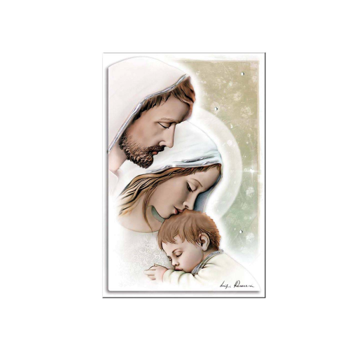 ESTEGO - 23x33cm - Obrazek ŚWIĘTA RODZINA - Zdobiony srebrną farbą