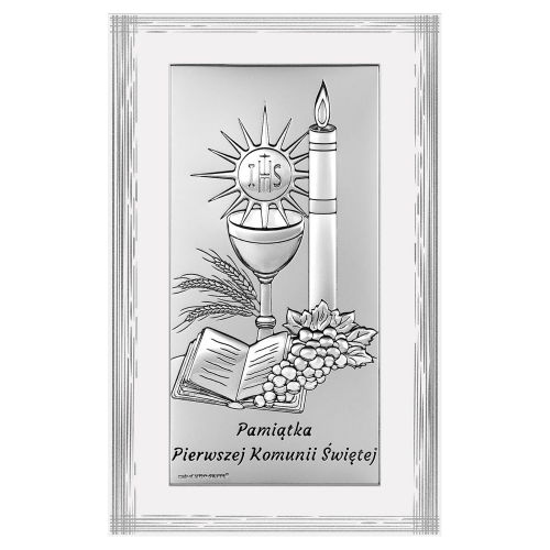 BELTRAMI - 13,5x21cm - Obrazek KOMUNIA - Pamiątka I Komunii Świętej