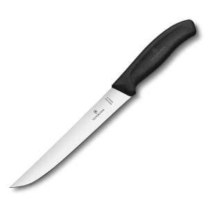 VICTORINOX 6.8103.18B - 18cm - CZARNY - Nóż do porcjowania o gładkim ostrzu