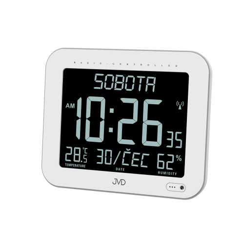 JVD DH9362.1 - 22x18cm - BIAŁY - Zegar elektroniczny