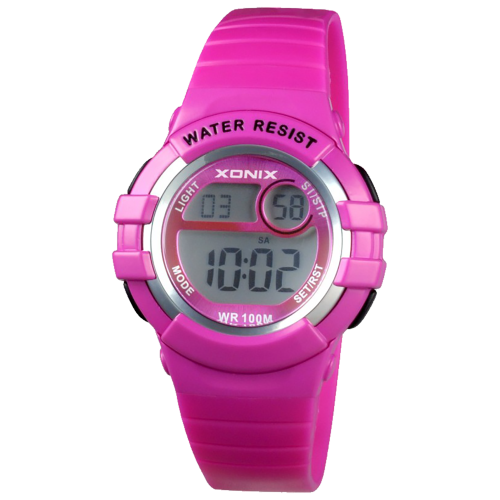 XONIX HX-006 - Różowy - Dziecięcy - Zegarek na pasku