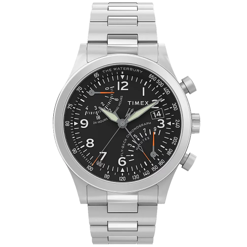 TIMEX TW2W47800 - Waterbury Fly-Back Chronograph - Męski - Zegarek na bransolecie