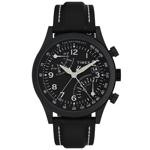 TIMEX TW2W48000 - Waterbury Fly-Back Chronograph - Męski - Zegarek na pasku