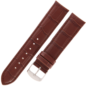 HORIDO 0180 - CIEMNY BRĄZ - 19mm - Skórzany pasek do zegarka