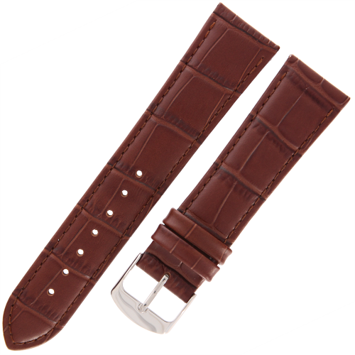 HORIDO 0180 - CIEMNY BRĄZ - 21mm - Skórzany pasek do zegarka