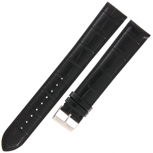 TEKLA K10 XXL - 22mm - Krokodyl - CZARNY - Skórzany pasek do zegarka