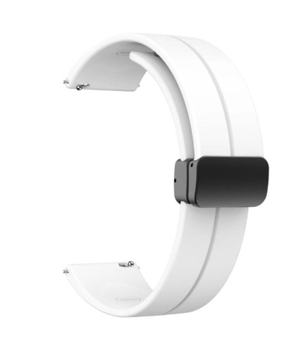 DILOY BR45 - BIAŁY - 20mm - Silikonowy pasek do zegarka