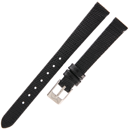 TEKLA J1 - 12mm - Jaszczurka - CZARNY - Skórzany pasek do zegarka