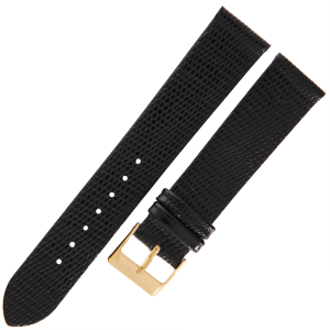 TEKLA J1 - 20mm - Jaszczurka - CZARNY - Skórzany pasek do zegarka