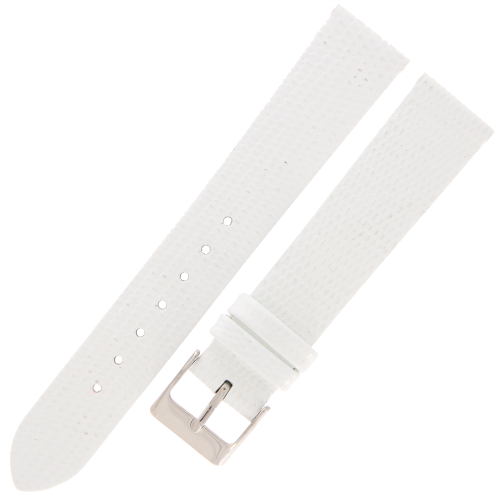 TEKLA J5 - 18mm - Jaszczurka - BIAŁY - Skórzany pasek do zegarka