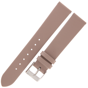 TEKLA G11 - 18mm - Gładki - CIEMNY BEŻOWY - Skórzany pasek do zegarka