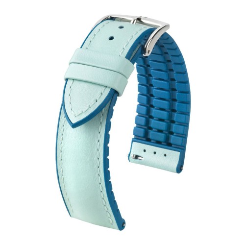 HIRSCH Lindsey M - JASNY NIEBIESKI - 18mm - Skórzano-kauczukowy pasek do zegarka