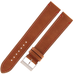 LAVVU Sport XL LSDXE22 - 22mm - ŚREDNI BRĄZ - Skórzany pasek do zegarka