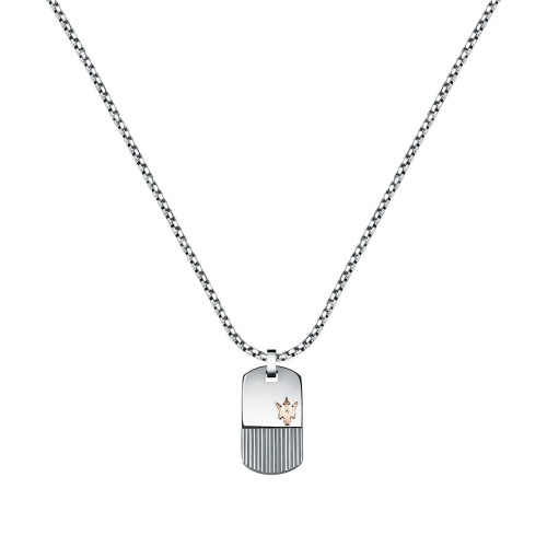 MASERATI Iconic JM121ATK08 - Męski - Naszyjnik stalowy - Srebrny