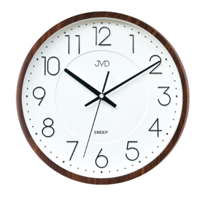 JVD HX2495.3 - 30,5cm - CIEMNY BRĄZ imitacja drewna - Zegar ścienny