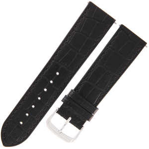 HIRSCH Toskana - CZARNY - 22mm - Skórzany pasek do zegarka