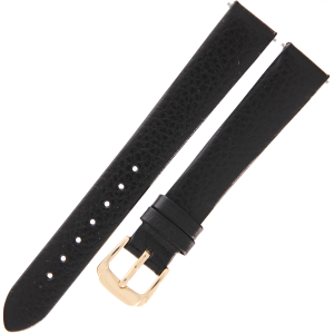 HIRSCH Texas - CZARNY - 14mm - Skórzany pasek do zegarka
