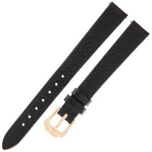 HIRSCH Texas - CZARNY - 12mm - Skórzany pasek do zegarka