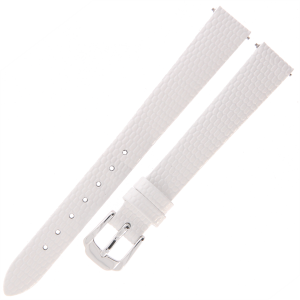 HIRSCH Lizardgrain - BIAŁY - 12mm - Skórzany pasek do zegarka