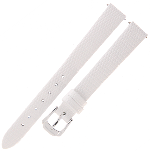 HIRSCH Lizardgrain - BIAŁY - 12mm - Skórzany pasek do zegarka
