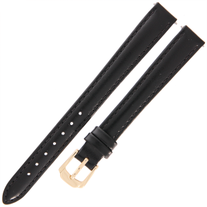 HIRSCH City Calf XL - CZARNY - 12mm - Skórzany pasek do zegarka