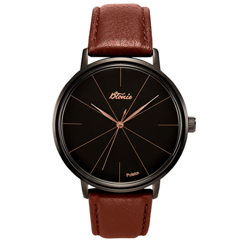 BŁONIE Zodiak Quartz Karmel - Męski - Zegarek kwarcowy