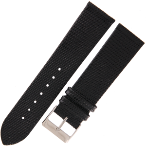 TEKLA J1 - 22mm - Jaszczurka - CZARNY - Skórzany pasek do zegarka