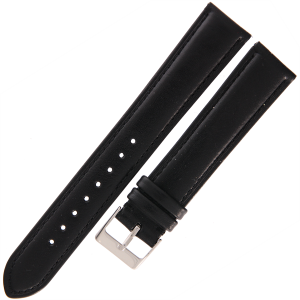 TEKLA E10 XL - 20mm - CZARNY - Skórzany pasek do zegarka