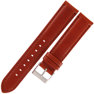 TEKLA E20A - 19mm - ŚREDNI BRĄZ - Skórzany pasek do zegarka