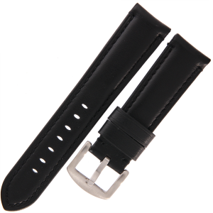 TEKLA B10 - 22mm - CZARNY - Skórzany pasek do zegarka