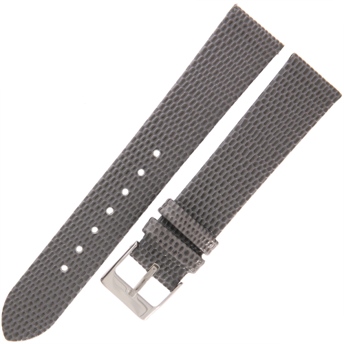 TEKLA J6 - 18mm - Jaszczurka - SZARY - Skórzany pasek do zegarka
