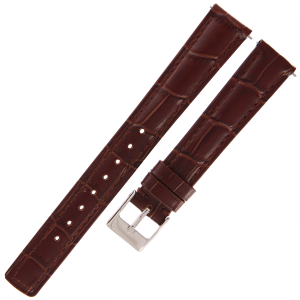 TEKLA KQ20 - 16mm - Krokodyl - BRĄZOWY - Skórzany pasek do zegarka