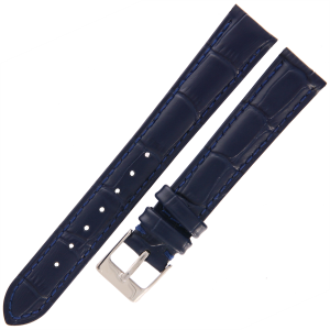 TEKLA K40 - 16mm - Krokodyl - GRANATOWY - Skórzany pasek do zegarka