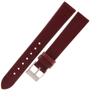 TEKLA G9 - 16mm - Gładki - BORDOWY - Skórzany pasek do zegarka