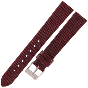 TEKLA J9 - 16mm - Jaszczurka - BORDOWY - Skórzany pasek do zegarka