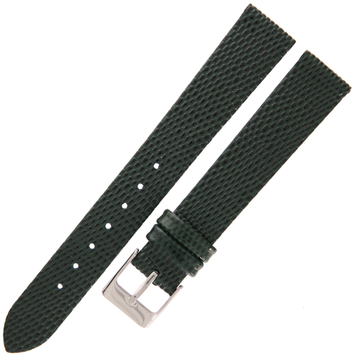TEKLA J8 - 16mm - Jaszczurka - ZIELONY - Skórzany pasek do zegarka