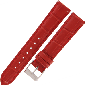 TEKLA K30 - 18mm - Krokodyl - CZERWONY - Skórzany pasek do zegarka