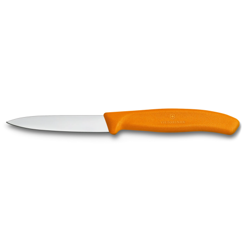 VICTORINOX 6.7606.L119 - 8cm - POMARAŃCZOWY - Nóż o gładkim ostrzu do warzyw i owoców
