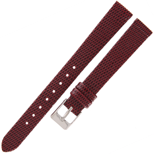 TEKLA J9 - 14mm - Jaszczurka - BORDOWY - Skórzany pasek do zegarka