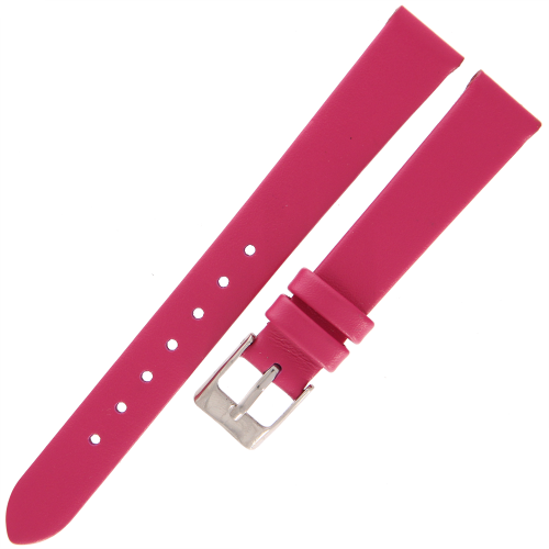 TEKLA G10C - 14mm - Gładki - CIEMNY RÓŻOWY - Skórzany pasek do zegarka