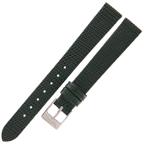 TEKLA J8 - 14mm - Jaszczurka - ZIELONY - Skórzany pasek do zegarka