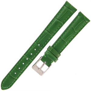 TEKLA K80A - 14mm - Krokodyl - JASNY ZIELONY - Skórzany pasek do zegarka