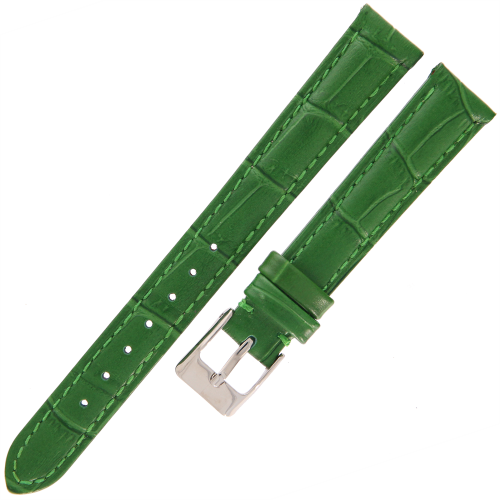 TEKLA K80A - 14mm - Krokodyl - JASNY ZIELONY - Skórzany pasek do zegarka