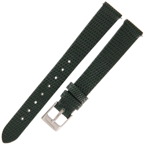 TEKLA JQ8 - 14mm - Jaszczurka - ZIELONY- Skórzany pasek do zegarka