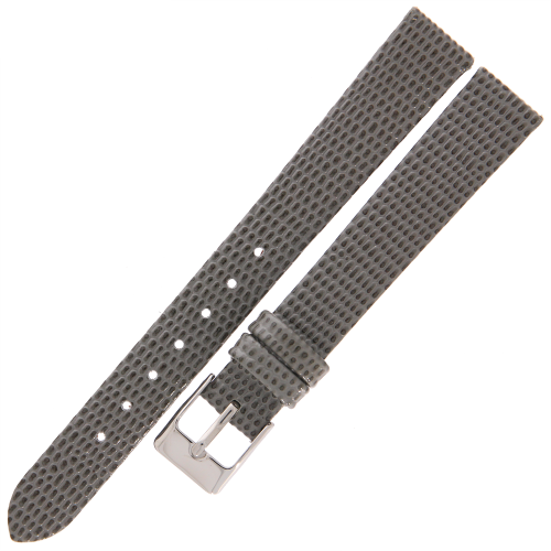 TEKLA J6N - 14mm - Jaszczurka - SZARY - Skórzany pasek do zegarka